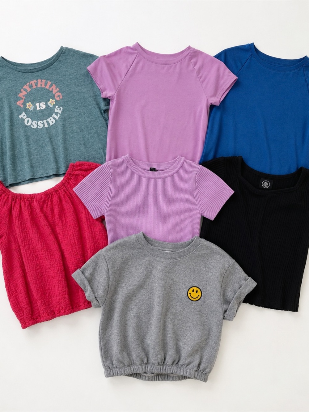 Girls Size S 6-6X 7-Piece Tops Bundle Casual Back To School